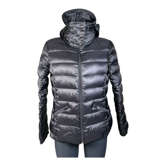 BERNARDO Women's EcoPlume Hooded Packable Quilted Jacket-Charcoal-Size M - Picture 1 of 16